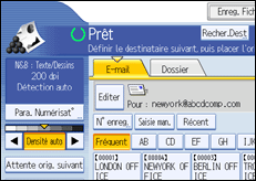 Illustration de l'&eacute;cran du panneau de commande