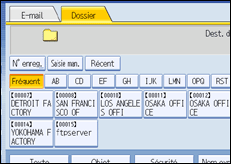 Illustration de l'&eacute;cran du panneau de commande