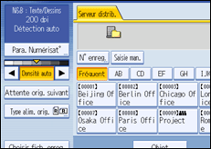 Illustration de l'&eacute;cran du panneau de commande