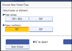 Illustration de l'&eacute;cran du panneau de commande