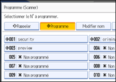 Illustration de l'&eacute;cran du panneau de commande