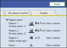 Illustration de l'&eacute;cran du panneau de commande