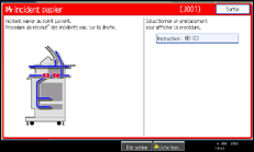 Illustration de l'&eacute;cran du panneau de commande