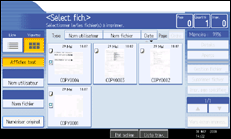 Illustration de l'écran du panneau de commande.