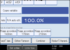 Illustration de l'écran du panneau de commande.