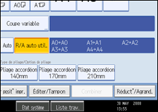 Illustration de l'écran du panneau de commande.