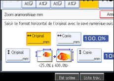 Illustration de l'écran du panneau de commande.