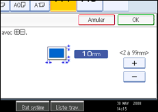 Illustration de l'écran du panneau de commande.