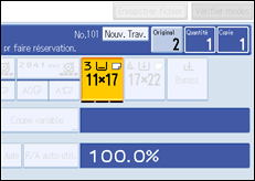 Illustration de l'écran du panneau de commande.