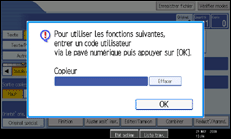Illustration de l'&eacute;cran du panneau de commande.