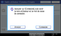 Illustration de l'&eacute;cran du panneau de commande.