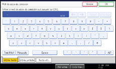 Illustration de l'&eacute;cran du panneau de commande.