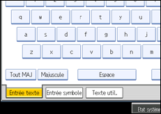Illustration de l'&eacute;cran du panneau de commande.