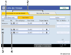 Illustration num&eacute;rot&eacute;e du panneau de commande