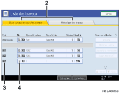 Illustration num&eacute;rot&eacute;e du panneau de commande