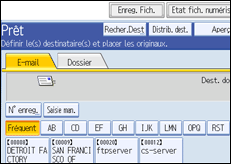 Illustration de l'&eacute;cran du panneau de commande