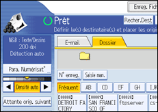 Illustration de l'&eacute;cran du panneau de commande