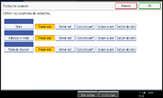 Illustration de l'écran du panneau de commande