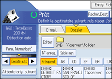 Illustration de l'&eacute;cran du panneau de commande