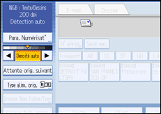 Illustration de l'&eacute;cran du panneau de commande