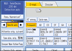 Illustration de l'&eacute;cran du panneau de commande