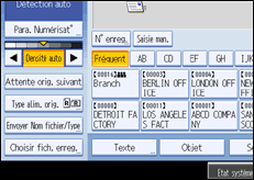 Illustration de l'&eacute;cran du panneau de commande