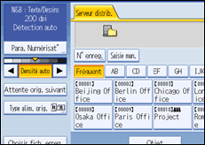 Illustration de l'&eacute;cran du panneau de commande