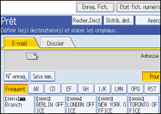 Illustration de l'&eacute;cran du panneau de commande