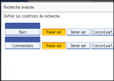 Illustration de l'&eacute;cran du panneau de commande