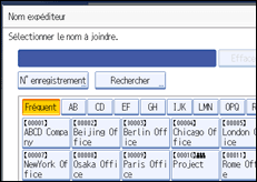 Illustration de l'écran du panneau de commande
