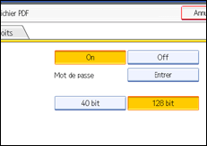 Illustration de l'&eacute;cran du panneau de commande