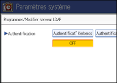 Illustration de l'écran du panneau de commande