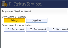 Illustration de l'écran du panneau de commande