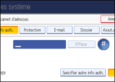Illustration de l'écran du panneau de commande
