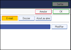 Illustration de l'écran du panneau de commande