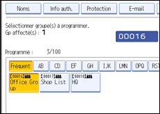 Illustration de l'écran du panneau de commande