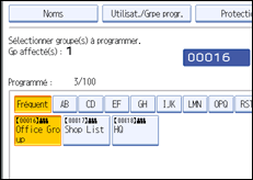 Illustration de l'écran du panneau de commande