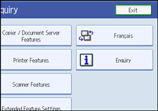 Illustration de l'écran du panneau de commande