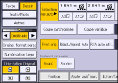 Illustration de l'écran du panneau de commande