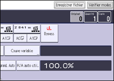 Illustration de l'écran du panneau de commande
