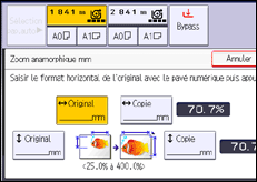 Illustration de l'écran du panneau de commande
