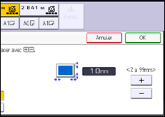 Illustration de l'écran du panneau de commande