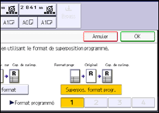 Illustration de l'écran du panneau de commande