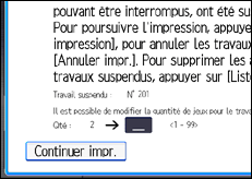 Illustration de l'écran du panneau de commande
