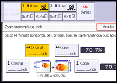Illustration de l'écran du panneau de commande