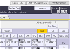 Illustration de l'écran du panneau de commande