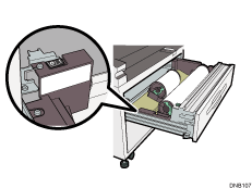 Illustration des magasins pour rouleau de papier