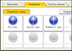 Illustration de l'écran du panneau de commande