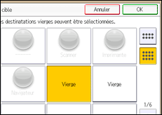 Illustration de l'écran du panneau de commande
