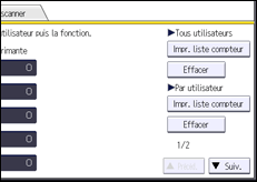 Illustration de l'écran du panneau de commande